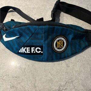 Nike Blue and Black Belt Bag with Adjustable Straps